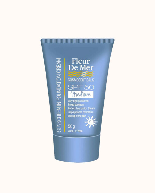 Fleur De Mer, SPF50+ Sunscreen in Foundation Cream 50ml (3 Shades)