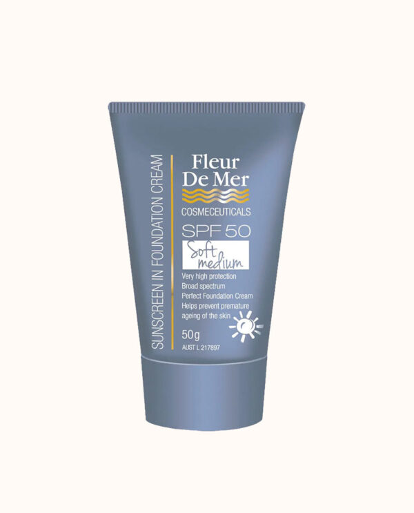 Fleur De Mer, SPF50+ Sunscreen in Foundation Cream 50ml (3 Shades)
